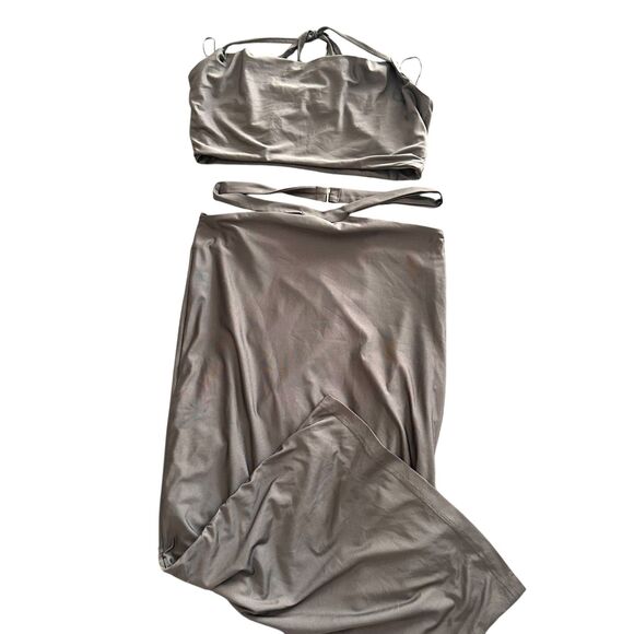 SUPERDOWN Leilani Midi Skirt Set‎ Grey Small - Picture 2 of 6